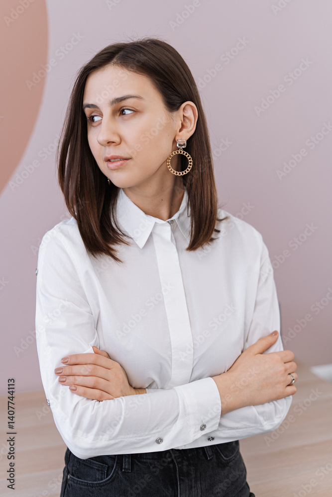 A professional corporate portrait of a confident businesswoman A professional corporate portrait of a confident businesswoman
