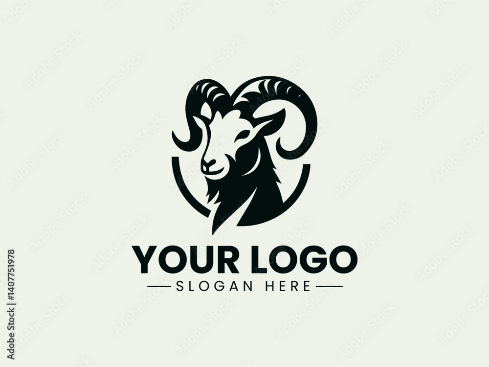 Fototapeta premium Goat Vector Logo Illustration