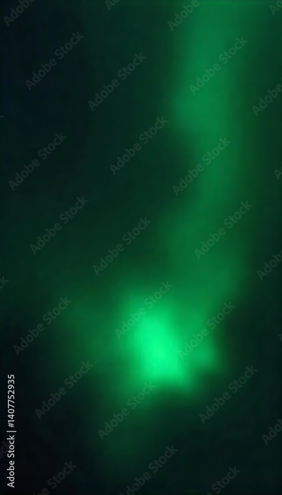 Obraz premium Generative AI Deep Emerald Green Nebula Cloud Abstract Background