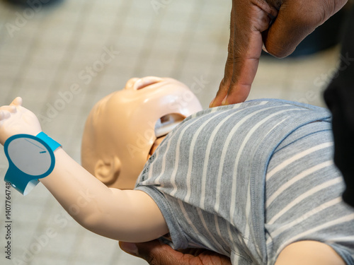 Manœuvre de désobstruction des voies respiratoires chez un nourrisson – formation PSC1 (Prévention et Secours Civiques de niveau 1)