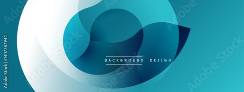 Bild auf Leinwand Abstract design features overlapping circular layers
