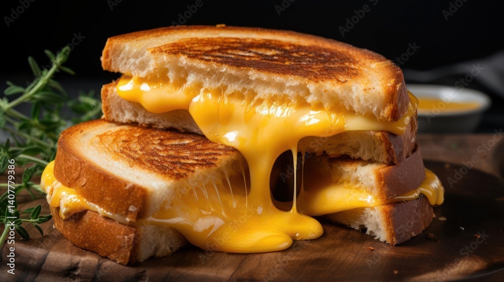 Cheesy goodness: A perfectly grilled cheese sandwich.