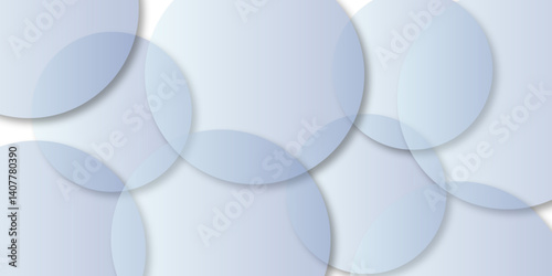 Abstract Bokeh white circle background  abstract geometric background featuring crisp white and vibrant blue colors with perfectly aligned round shapes.