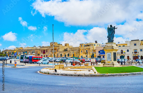 St Joseph statue on Museum square in Rabat, Malta