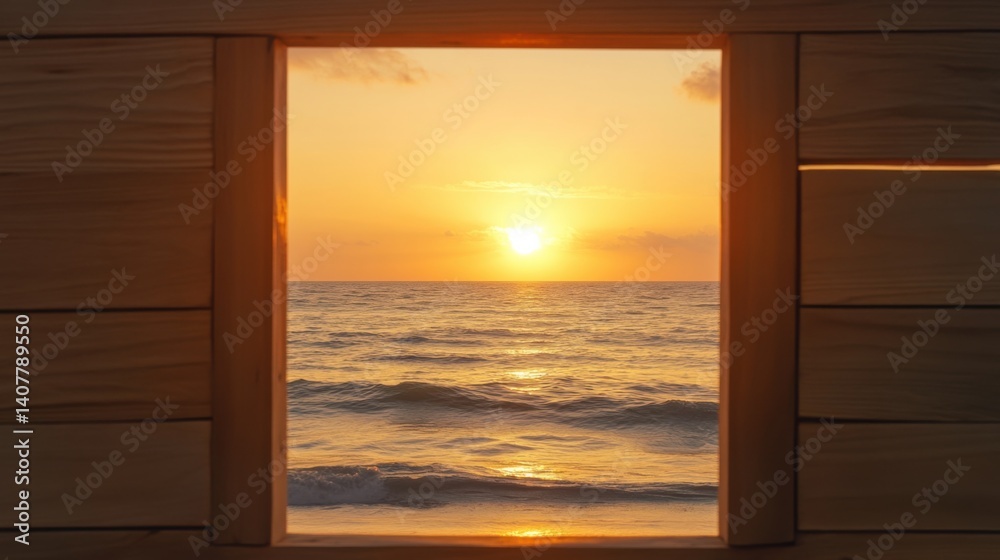 Fototapeta premium Carpenter assembling a wooden frame for a door. Featuring skill and craftsmanship