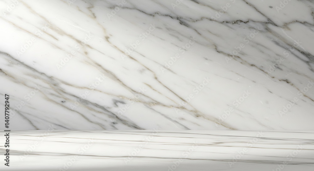 Obraz premium Serene Marble: Light and Shadow, Textured Depth AI Generated