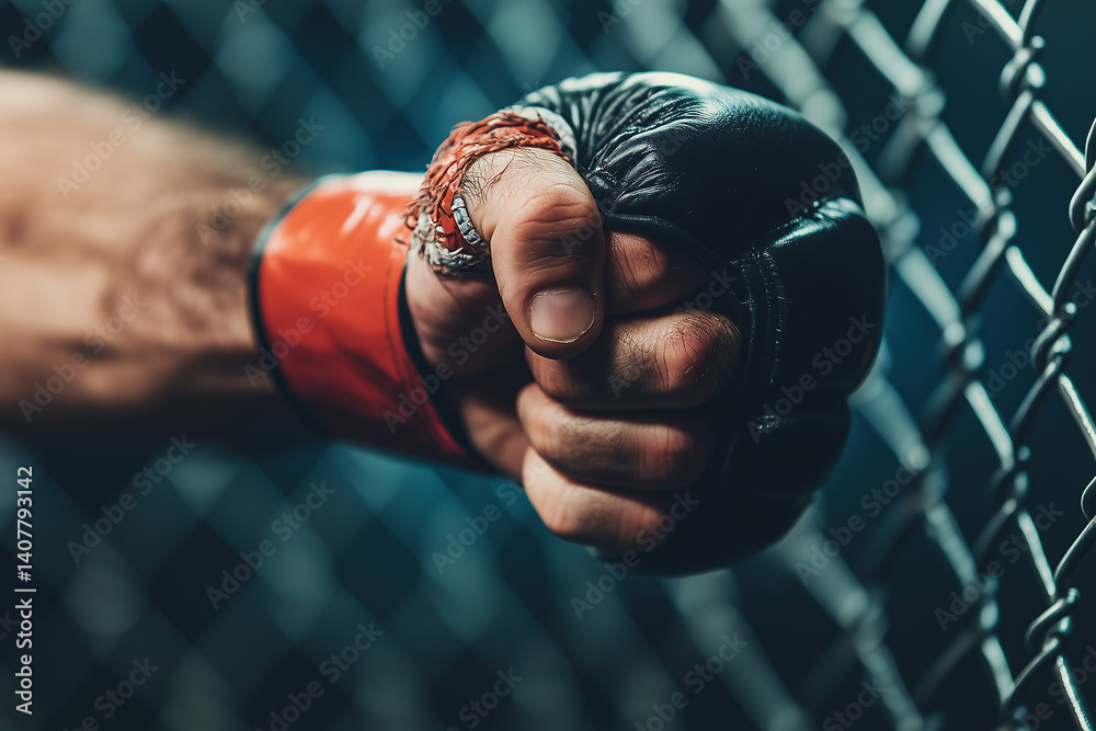 MMA Fighter's Fist with Glove