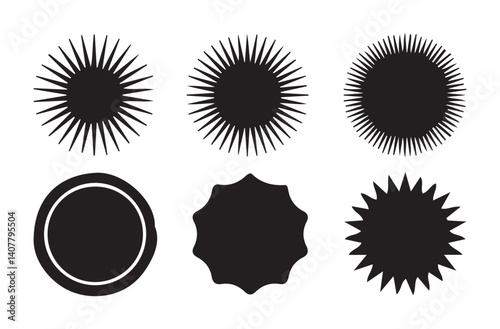 sun star icons. Hot solar energy for tan. Vector illustration. Sunset icon collection.Night icon of the moon with stars and sun icon, Vector Illustration