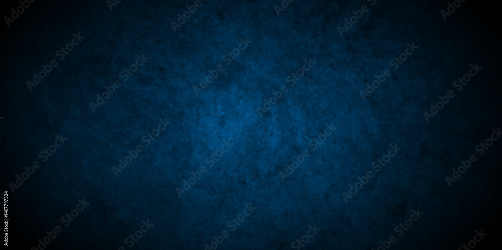  Blue background with grunge backdrop texture, watercolor painted mottled blue background, colorful bright ink and watercolor textures on black paper background.	
