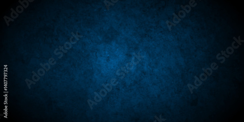  Blue background with grunge backdrop texture, watercolor painted mottled blue background, colorful bright ink and watercolor textures on black paper background.	
