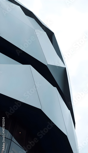 black and white building with a clock on it's side