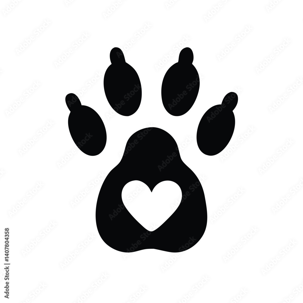 Naklejka premium paw print vector