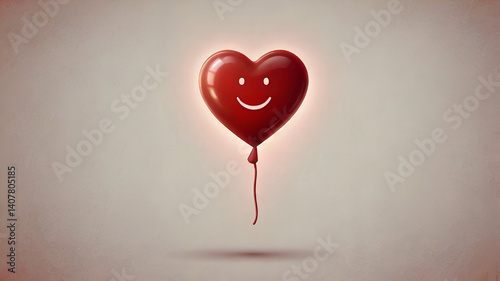 red heart on a white background
