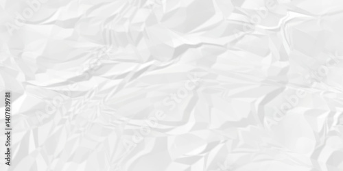 White crumple obsolete billboard rumple. wrinkle ripped creased white crumple aged closeup craft document grunge recycling paper background.	
