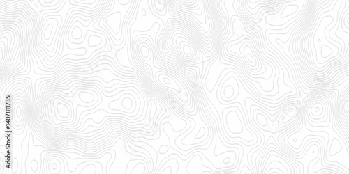 White topography topology vector white background fresh contour map texture. white seamless pattern Abstract background with a wave Topography and geography map grid abstract backdrop.