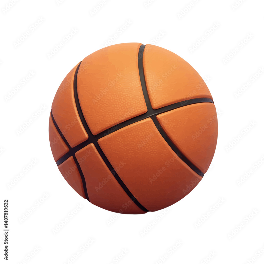 Fototapeta premium Basketball-Orange-Ball-Sport-Equipment-Game_Object