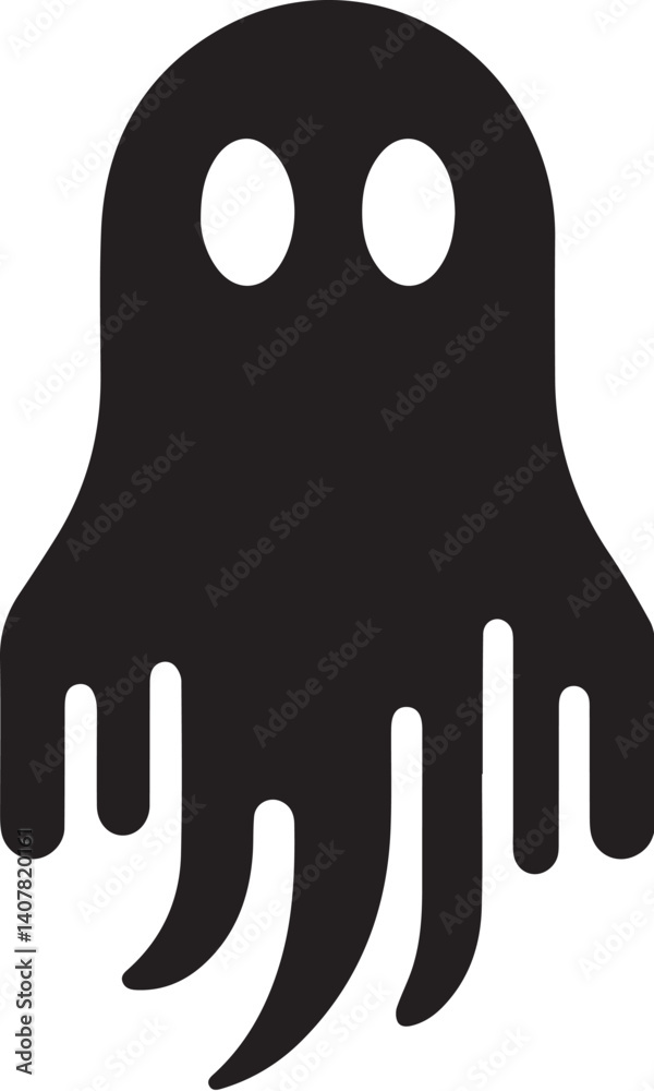 Halloween Ghost Flat Vector Illustration Halloween Ghost Flat Vector Illustration