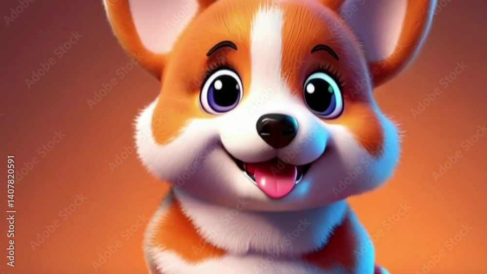 3D niedlicher Corgi 3D niedlicher Corgi
