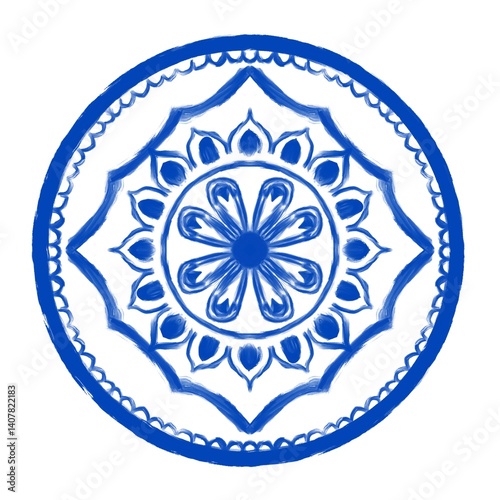 Hand drawn floral design round frame with textured line. botanical, natural theme. for decoration, wallpaper, background, home decor, ceramic, fabric, tile. flower style.