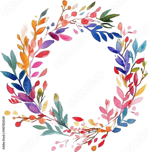 Wallpaper Mural Floral watercolor painting isolated on transparent background. Torontodigital.ca