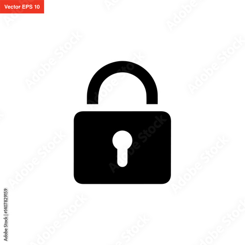 padlock icon design black and white