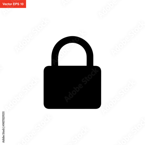 padlock icon design black and white