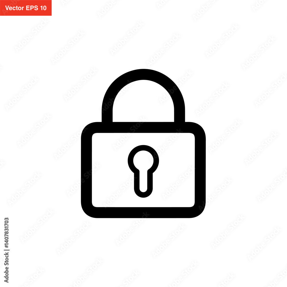 line art padlock icon design line art padlock icon design