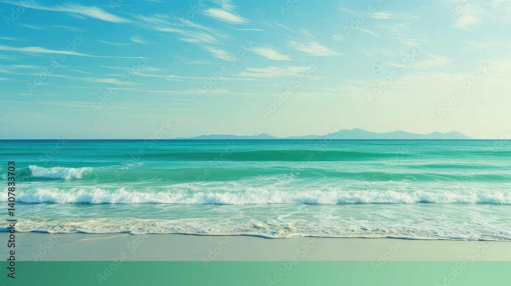 Fototapeta premium shore color gradient green