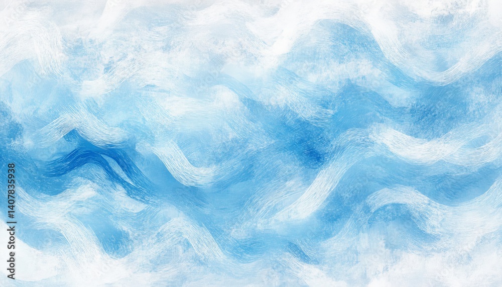 A hand-drawn, scribbled, brushstrokes pattern of light blue and white color waves A hand-drawn, scribbled, brushstrokes pattern of light blue and white color waves