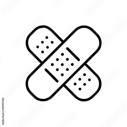Band-Aid design with straight lines and geometric shapes  