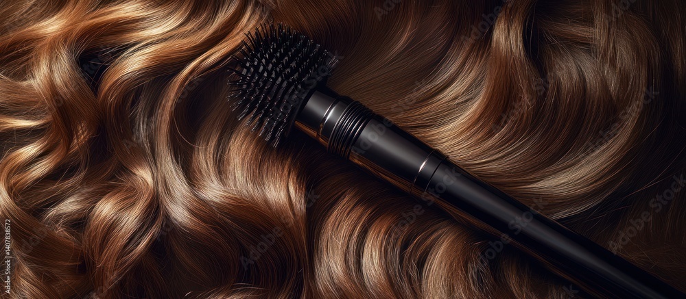 Naklejka premium Luxurious Hair Styling Tool
