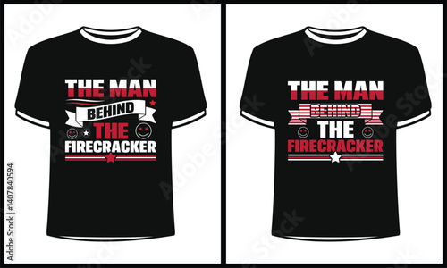 The man behind the firecracker t-shirt design vector. 4th Of July Fireworks Red White Blue t-shirt.