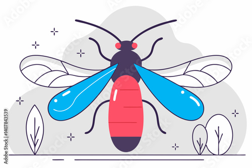 mosquito on a white background