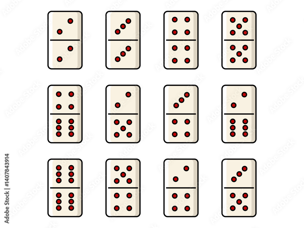 Modern Domino Pieces Graphic Vector Design Modern Domino Pieces Graphic Vector Design