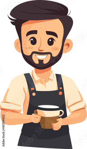 waiter serving coffee