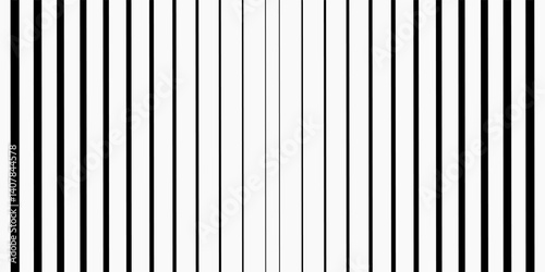 Thin line halftone gradient texture. Fading vertical stripe gradation background. Repeating wide pattern backdrop. Black parallel lines wallpaper for overlay, print, cover, banner, poster. Vector