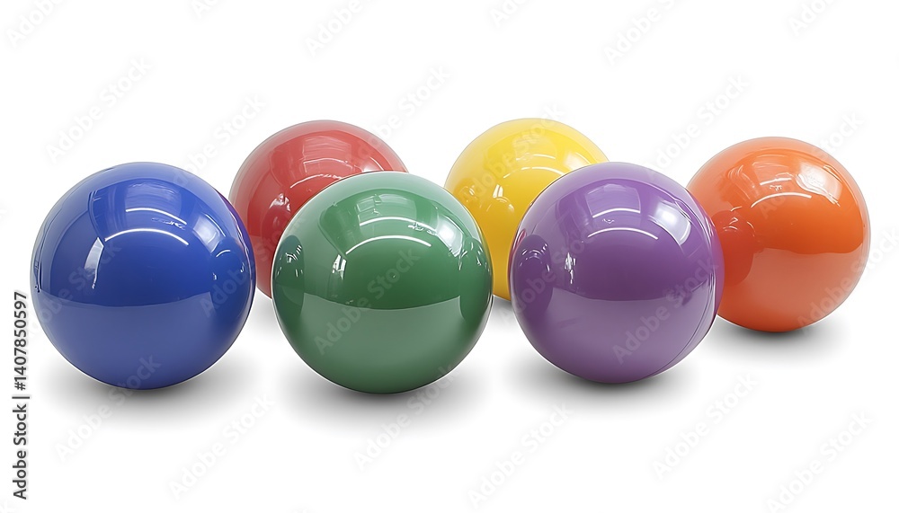 Fototapeta premium Colorful Balls on White Background