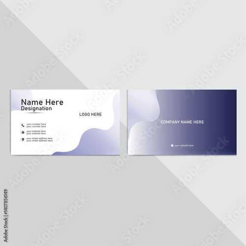 Creative Business Card and name card, Minimalist name card template with gradient.     