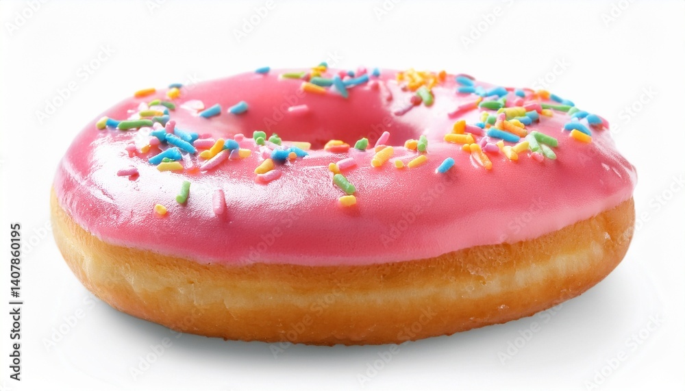pink donut with sprinkles pink donut with sprinkles
