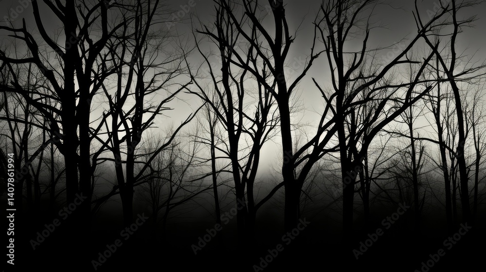 Obraz premium contrast black and white tree