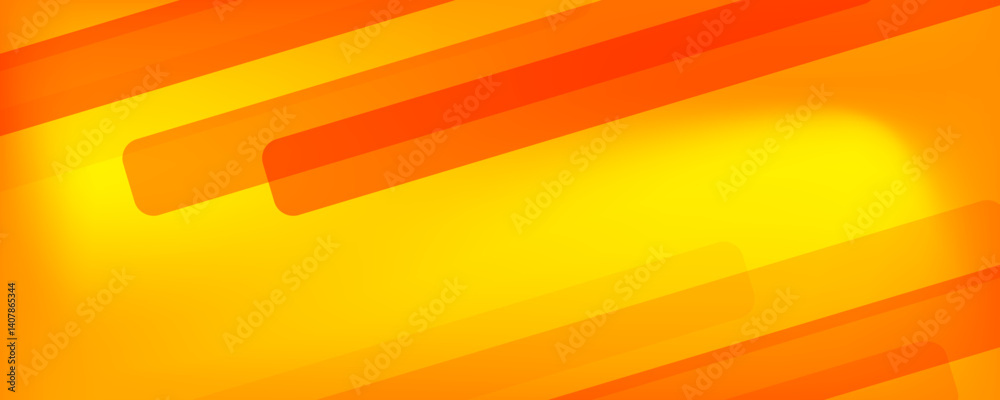 Yellow - orange geometric abstract background. Color vector template, dynamic banner mockup