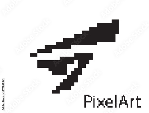 Obraz na płótnie Pixel art eye icon, 8 bit retro style human eyeball, simple computing see symbol w salonie