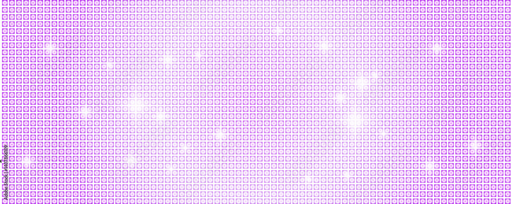 Disco ball seamless pattern. Disco party glitter pink metal background, sparkle mosaic tile