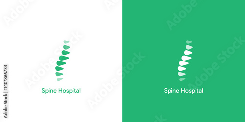 Spine hospital logo design modern simple symbol icon template
