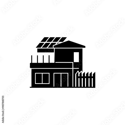 creative details Modern House Icon Vector Illustration