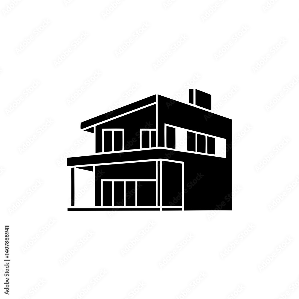 creative details Modern House Icon Vector Illustration creative details Modern House Icon Vector Illustration