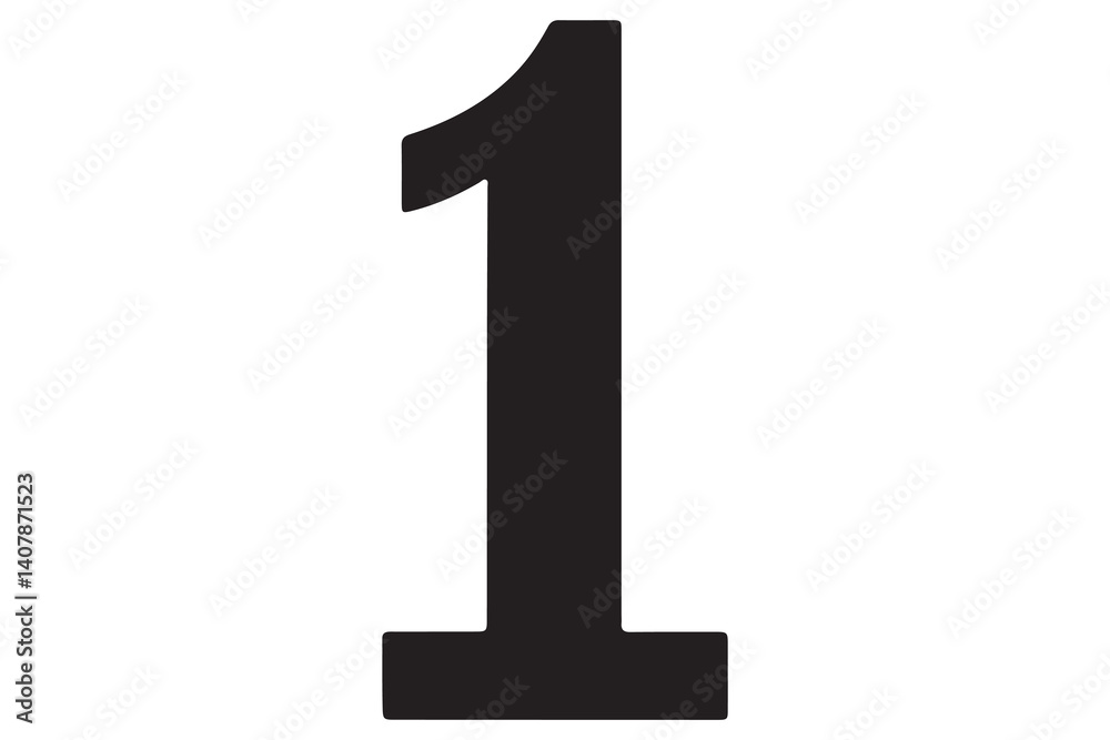 Number 1 silhouette icon vector illustration
Number 1 silhouette icon vector illustration