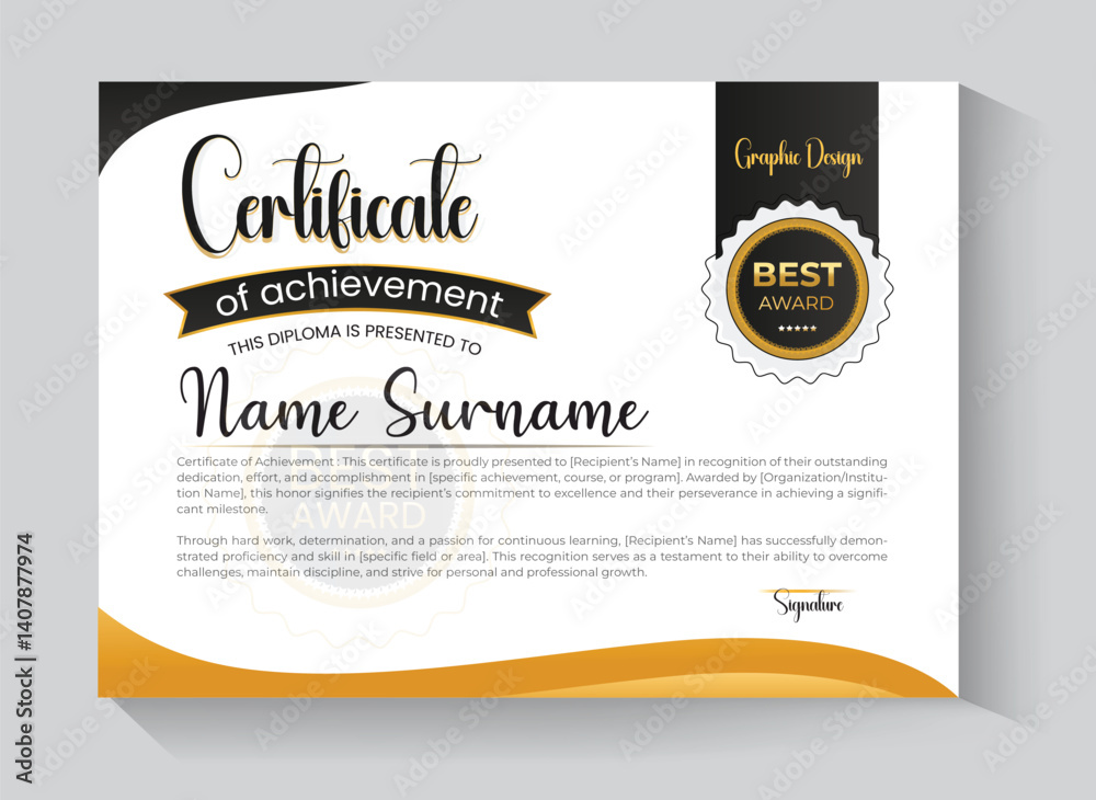 Obraz premium Modern certificate template or creative certificate template