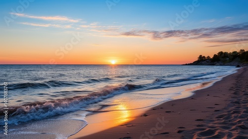 horizon background blue and gold