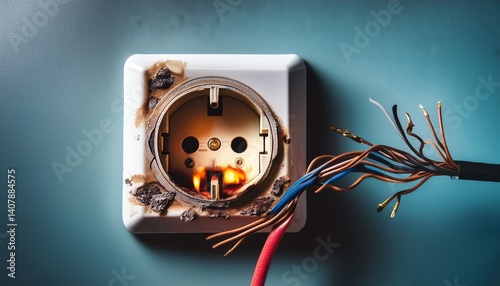 damaged electrical wiring and an electrical outlet can pose serious fire risks faulty wiring is a significant cause of fires highlighting the dangers associated with old electrical wiring